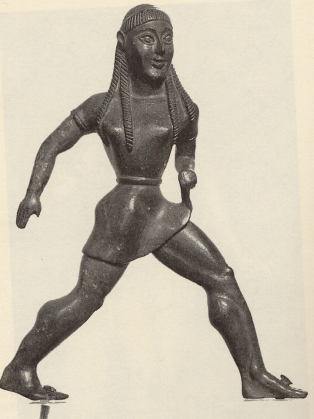 Estatuilla de una mujer espartana