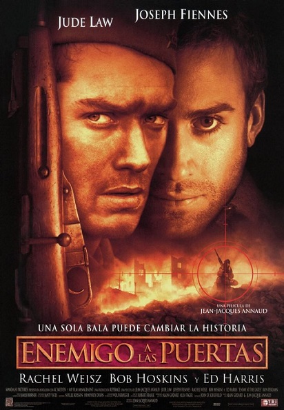 Cartel oficial en español de la película "Enemigo a las puertas"