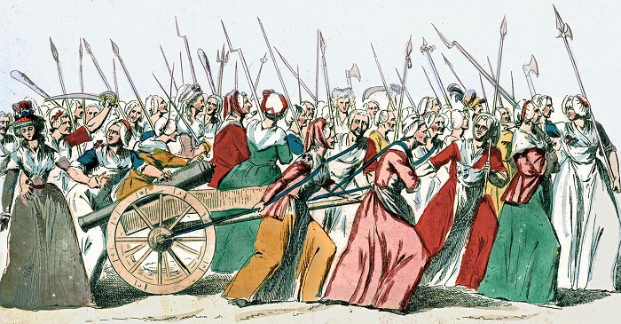 Ilustración sobre la Marcha de las mujeres sobre Versalles
