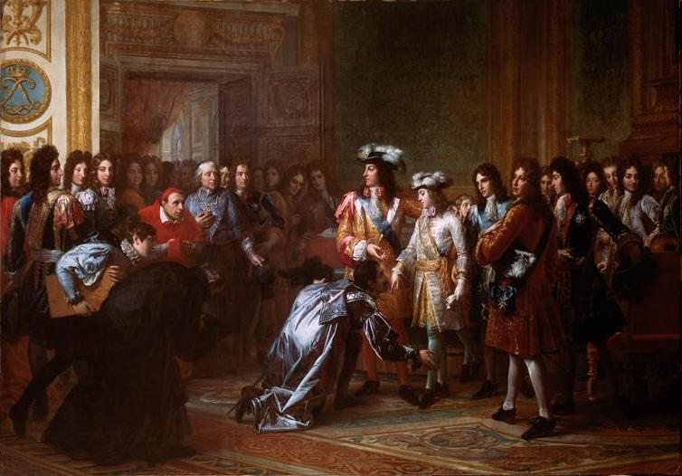 La proclamación de Felipe V como rey español, consecuencia de la guerra de sucesión española