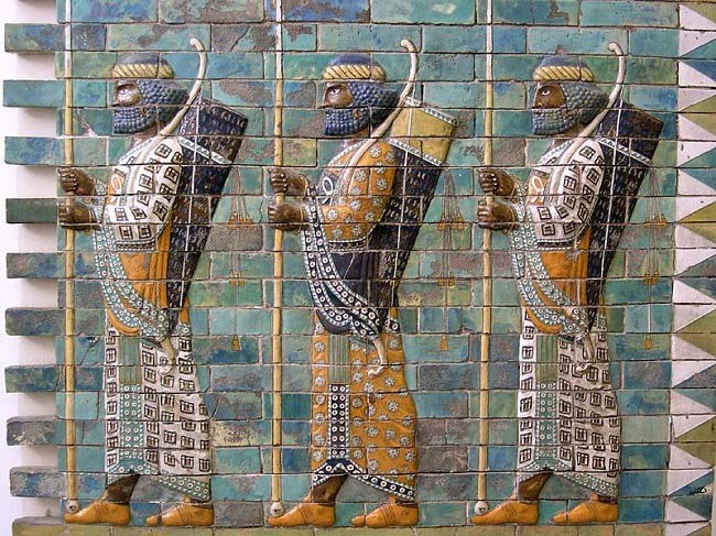 Representación de soldados persas, probablemente del ejército de inmortales