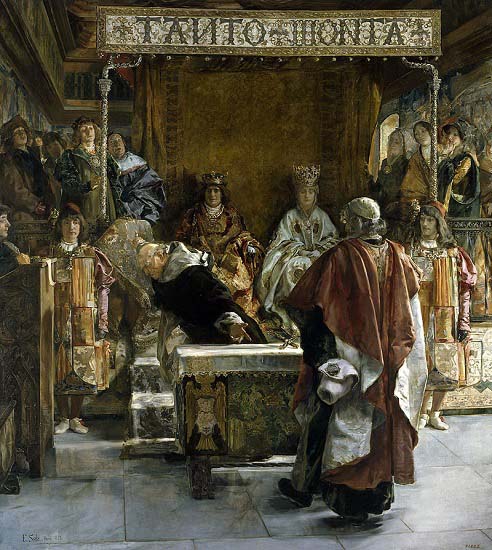 "Expulsión de los judíos de 1492 de España", pintado por Emilio Sala Francés en 1889