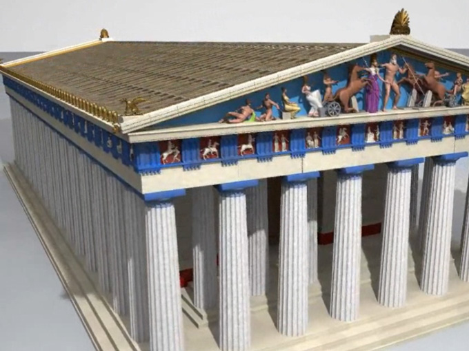 Posible reconstrucción del Partenón de Atenas