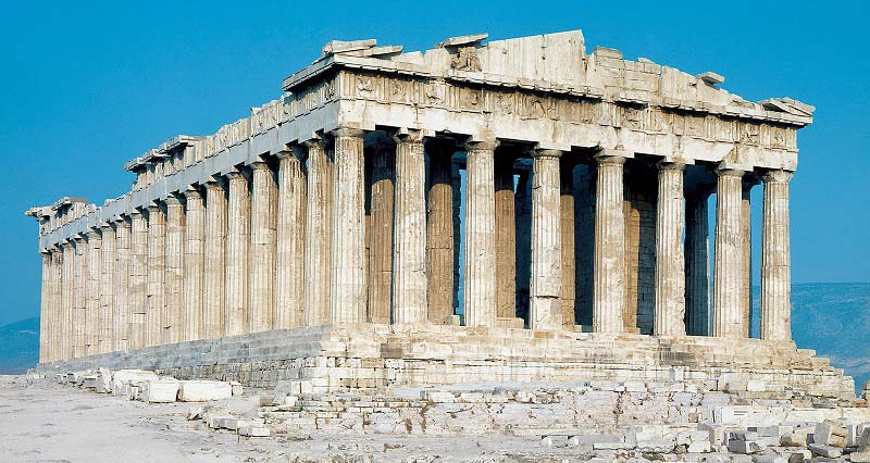 Vista general del Partenón de Atenas