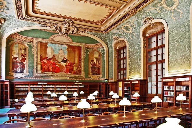 Biblioteca de la Sorbona, la célebre universidad de París