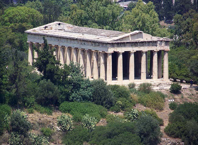 El Hefestión en el Ágora de Atenas, representante del arte griego clásico