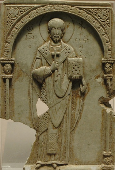 Relieve del siglo XI en el que se representa a Juan Crisóstomo
