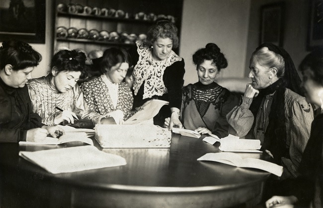 Reunión de las suffragettes dirigentes de la Women’s Social and Political Union