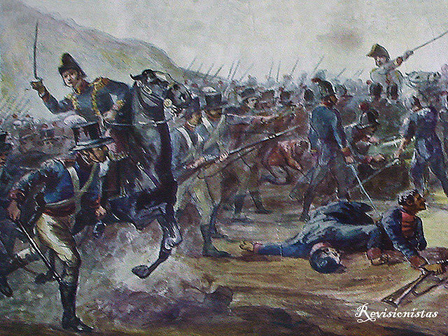 Cuadro que representa la Batalla de Huaqui, una de las muchas que hubo por la independencia de Argentina