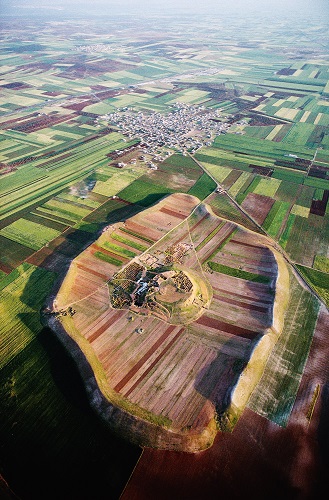 Vista aérea de Tell Mardikh, en el norte de Siria, identificada con la antigua Ebla, sede de los archivos de Ebla