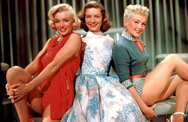 Marilyn Monroe, Lauren Bacall y Betty Grable en Como casarse con un millonario