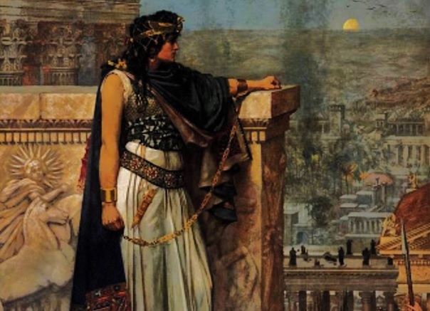 Ilustración que recrea a Zenobia de Palmira