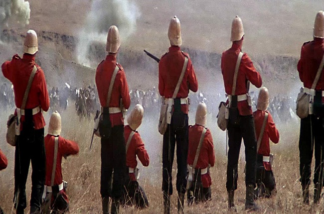 Escena de una batalla en "Amanecer Zulú"