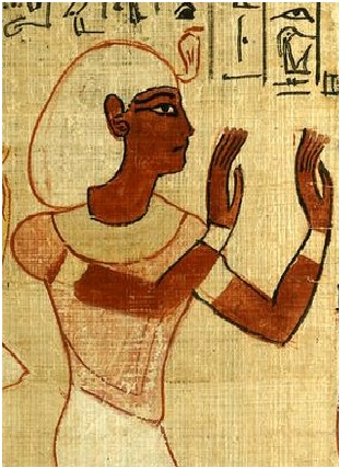 Representación de Herihor en un papiro