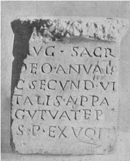 Inscripción del CIL de un gutuater (siglo II dC)