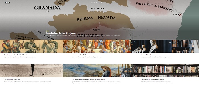 Captura de pantalla de la web Rea Silvia