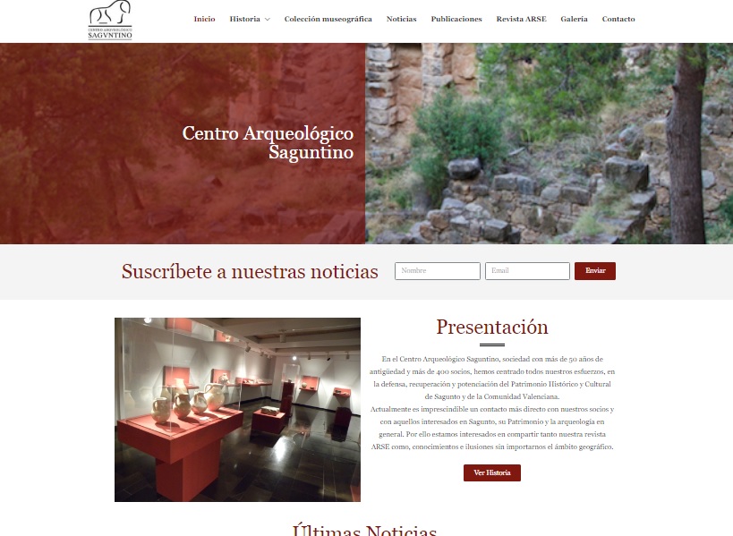 Captura de pantalla del Centro Arqueológico Saguntino
