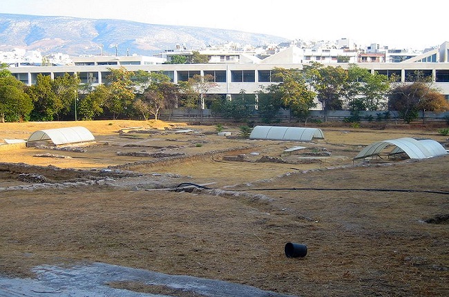 Estado actual del yacimiento arqueológico del Liceo de Atenas