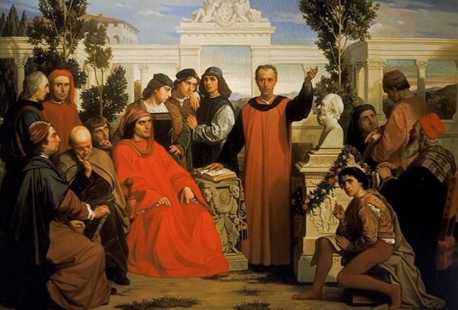 Lorenzo de Medici celebra el nacimiento de Platón