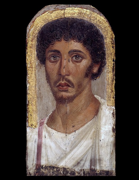 Uno de los retratos de El Fayum del periodo romano, de un joven a la moda romana