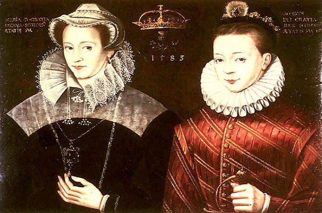 María Estuardo con su hijo, Jacobo I de Inglaterra y VI de Escocia