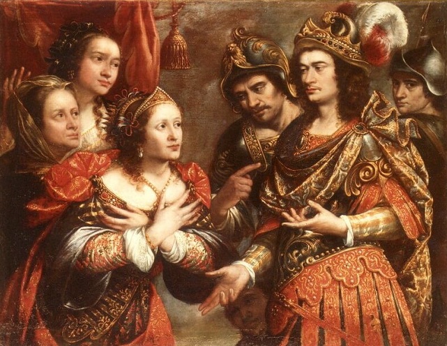 La familia de Darío ante Alejandro Magno, por Justus Sustermans (s.XVII). Allí estaba Estatira, una de las esposas de Alejandro Magno