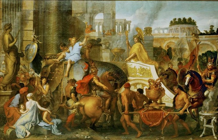 Primera entrada triunfal de Alejandro Magno en Babilonia, de Charles Le Brun