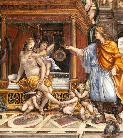 Boda de Alejandro Magno y Roxana, por El Sodoma. Roxana fue una de las esposas de Alejandro Magno