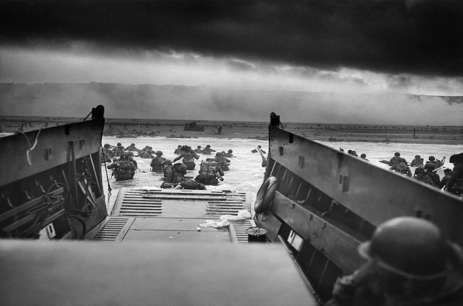Fotografía histórica del desembarco de Normandía