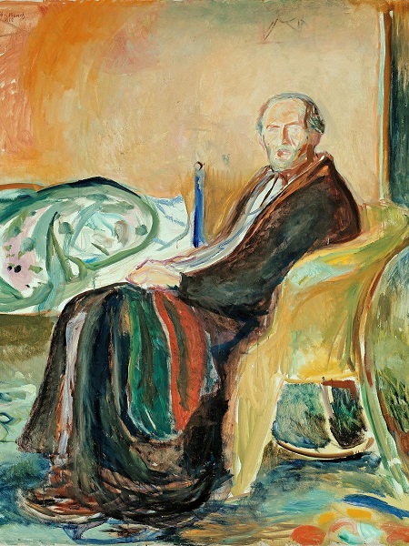 Autorretrato después de la gripe española, de Edvard Munch