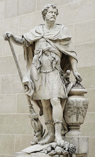 Estatua en mármol de Aníbal Barca hecha en el siglo XVIII