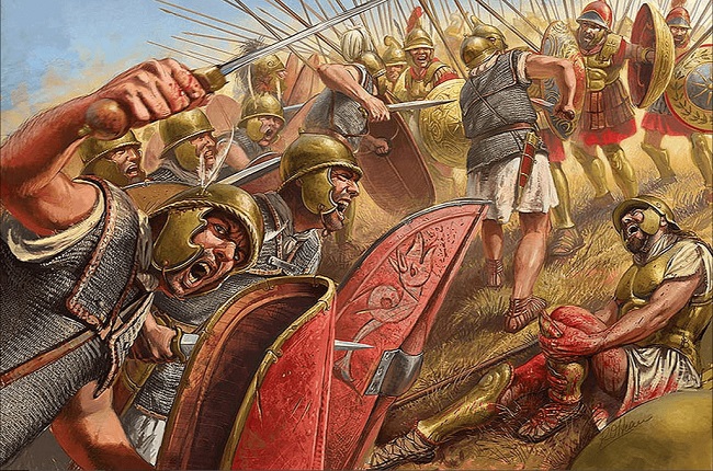 Ilustración que recrea la batalla de Cinoscéfalos, en la segunda de las Guerras Macedónicas