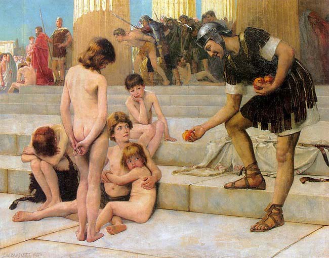 Obra del siglo XIX en la que se recrea la esclavitud en la antigua Roma, el escalón más bajo de la sociedad romana