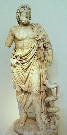 Estatua de Asclepio encontrada en Epidauro