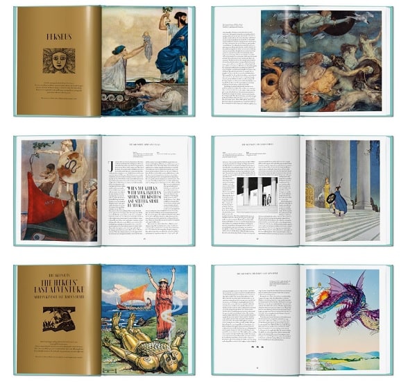 Algunos ejemplos de los textos e ilustraciones de Leyendas griegas. de Gustav Schwab