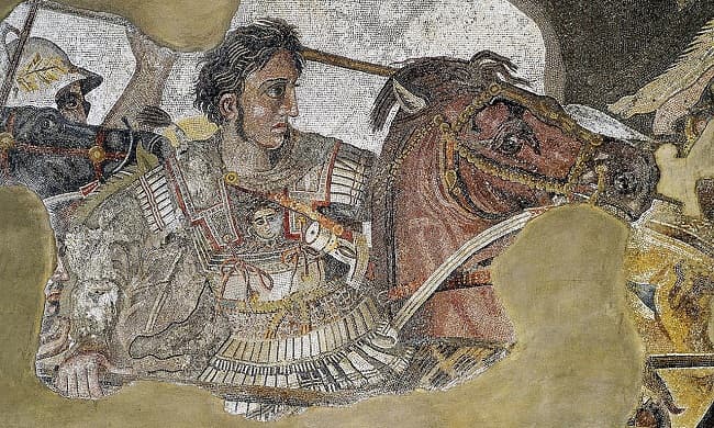 Mosaico de Alejandro Magno hallado en una casa patricia en Pompeya