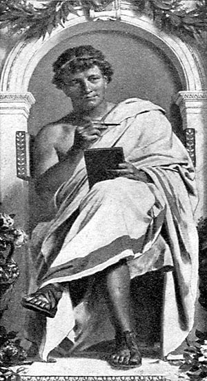 Ovidio según una obra hecha por Anton von Werner en el siglo XIX