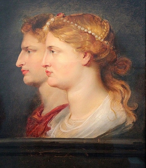 Agripina y Germánico Julio César, obra de Rubens creada en el siglo XVII