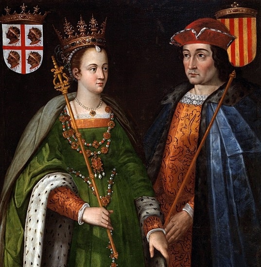 Detalle de los retratos de la Pernelle y Ramón Berenguer IV de Barcelona. Procede del Palacio del Buen Retiro de Madrid y es copia de un original de Filippo Ariosto de 1586