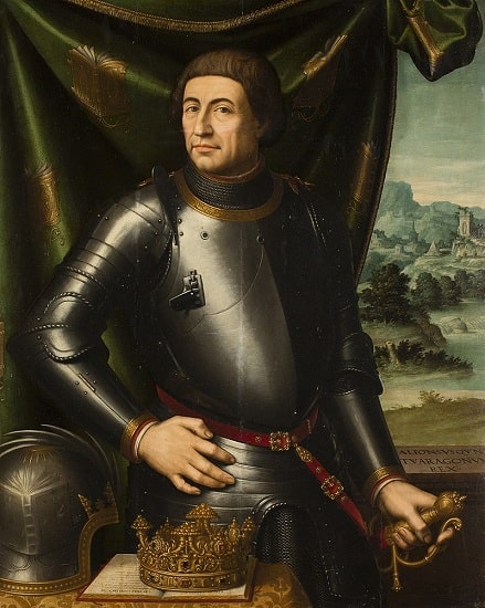 Retrato de Alfonso el Magnánimo, de la Corona de Aragón, hecho a mediados del siglo XVI