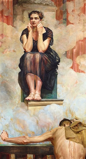 La pitia, pintura de Jacek Malczewski (1917)