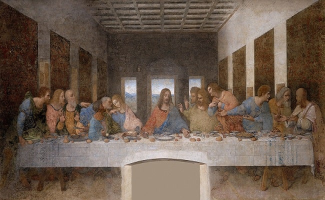 La ultima cena, de Leonardo da Vinci. Obra hecha a finales del siglo XV