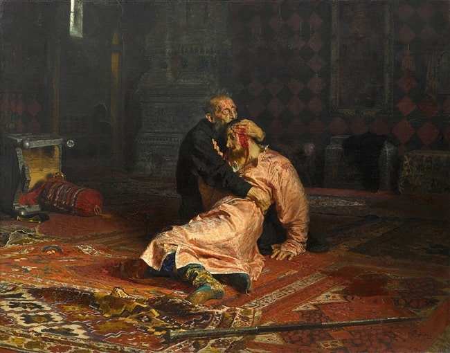 Iván el Terrible y su hijo Iván, obra de Ilya Repin pintada en 1885